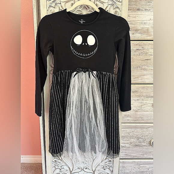 Nightmare Before Christmas Jack Skellington glow in the dark girls tulle dress L - Picture 1 of 7